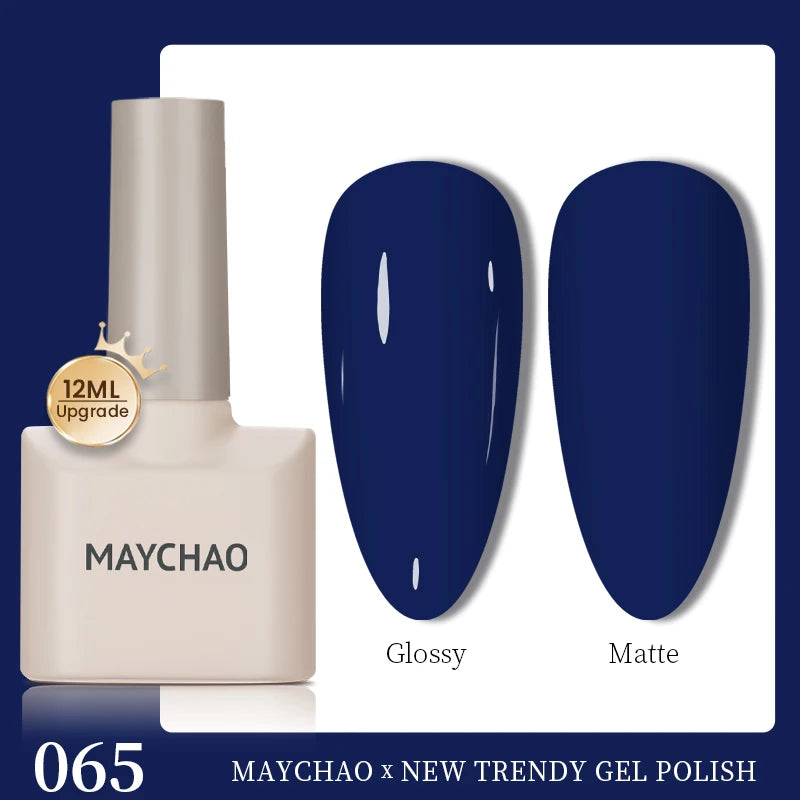 MAYCHAO 12ml Gel Nail Polish Set Professional Salon Nail Art Gels Varnish UV LED Semi Permanent Nail Lacquer Nail Supplies