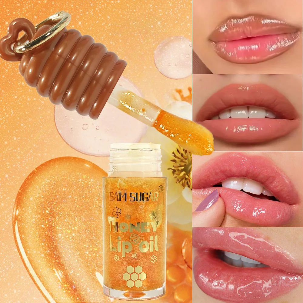 Clear Crystal Jelly Lip Gloss Moisturizing Honey Lip Oil NonSticky Sexy Shimmer Gloss Lip Glaze Korean Fashion Hydration Makeup