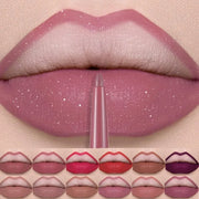 12 Colors Lip Liner Lipstick Pen Long-Lasting Waterproof Sweatproof Lip Contouring Pen Matte Velvet Non-fading Color Lips Makeup