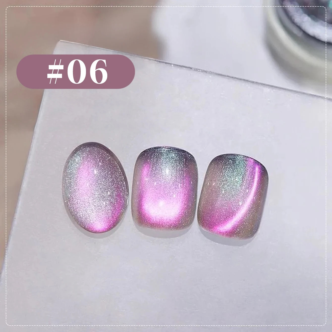 MIANEL 12ML Summer Nails Northern Lights Glass Bead Magnet Cat Eye Gel Nail Polish Nail Art Blue Nails Pink Nails 1-6pcs
