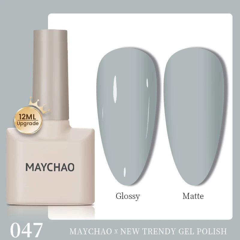 MAYCHAO 12ml Gel Nail Polish Set Professional Salon Nail Art Gels Varnish UV LED Semi Permanent Nail Lacquer Nail Supplies