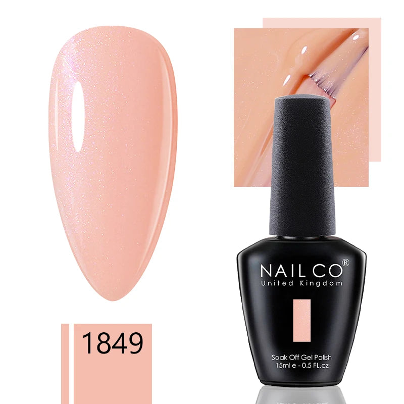 NAILCO 15ml Dark Gel Nail Polish Semi-permanent Varnish Hybrid UV Nails Art Glitter Colors Gel Polish Manicure Enamels For Nails