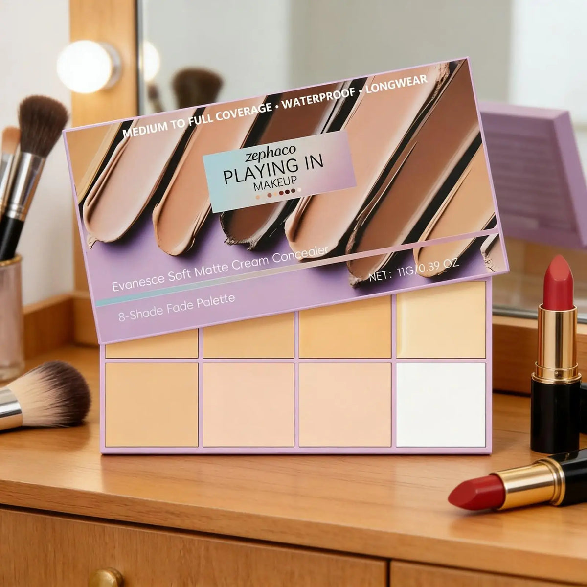 Zephoco High Coverage Concealer Palette - Long Lasting Waterproof Matte Makeup for Dark Circle Corrector Improve Skin Redness