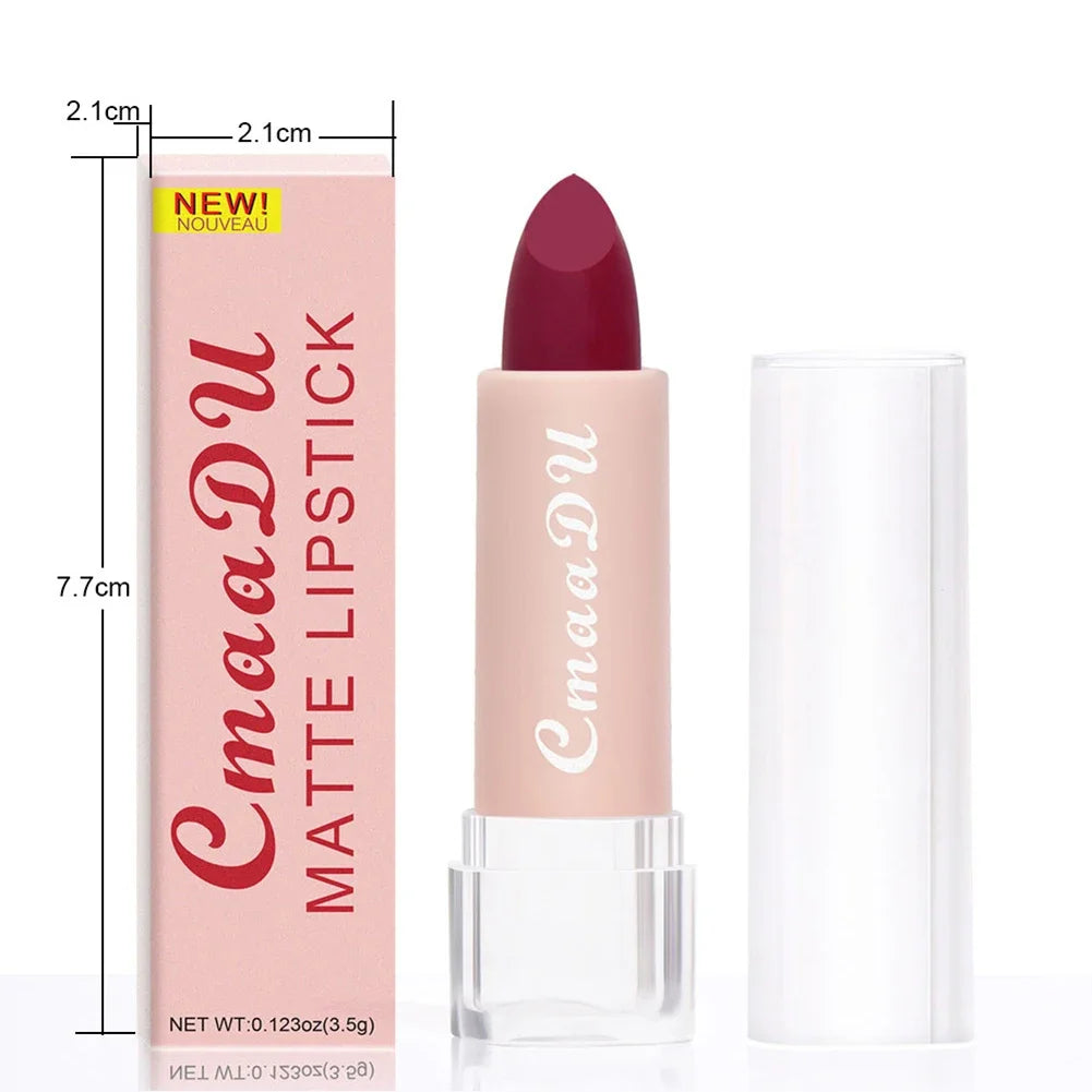 Matte Lipstick Bean Paste Pink Color Lips Makeup Waterproof Long Lasting Cosmetic Moisturizer Lip Stick 15 Color Daily Make Up