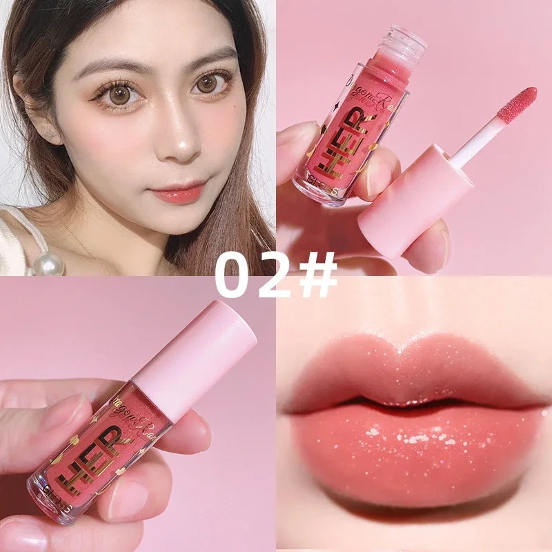 Mirror Lipstick Moisturizing Sexy Lips Plumper Long Lasting Shiny Lip Gloss Lip Tint Makeup Jelly Lip Glaze Shimmer Cosmetics