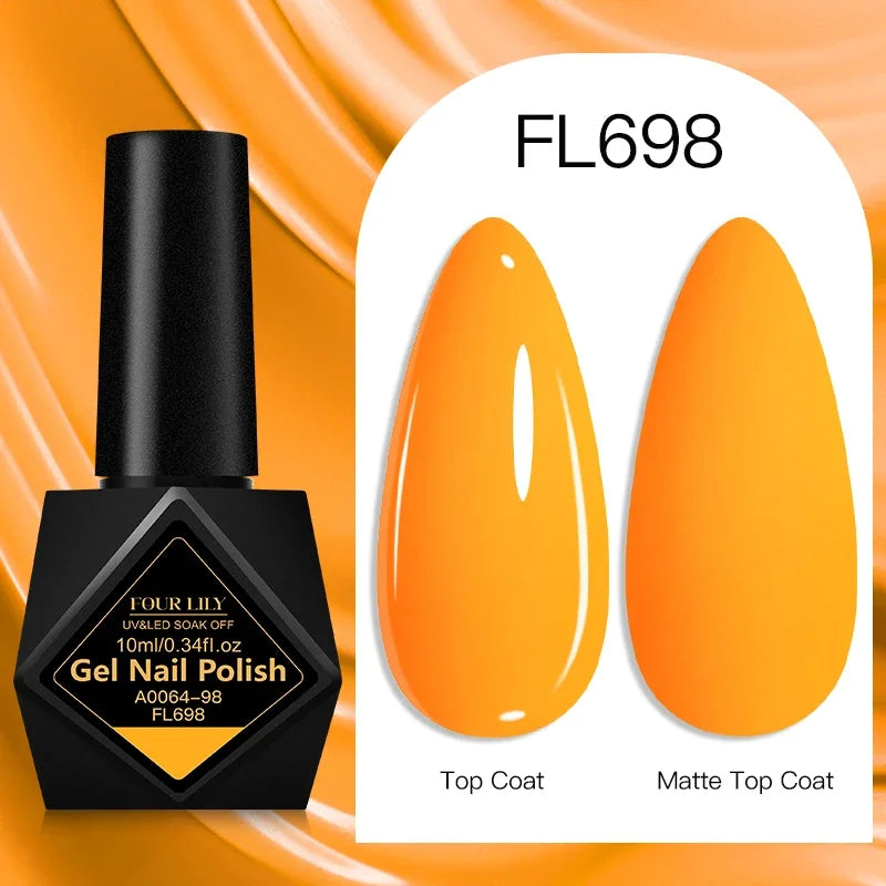 10ml Gel Nail Polish 162 Colors Nail Supplies Vernis Semi Permanent Nail Art Manicure Soak Off LED UV Gel Nail Varnishes Summer