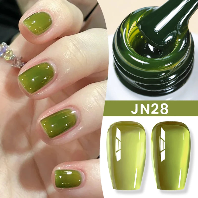 BORN PRETTY 10ml Translucent Color Gel Polish Jelly Nude Autumn Jelly Amber Semi Permanent UV Gel Nail Art Soak Off Gel Varnish