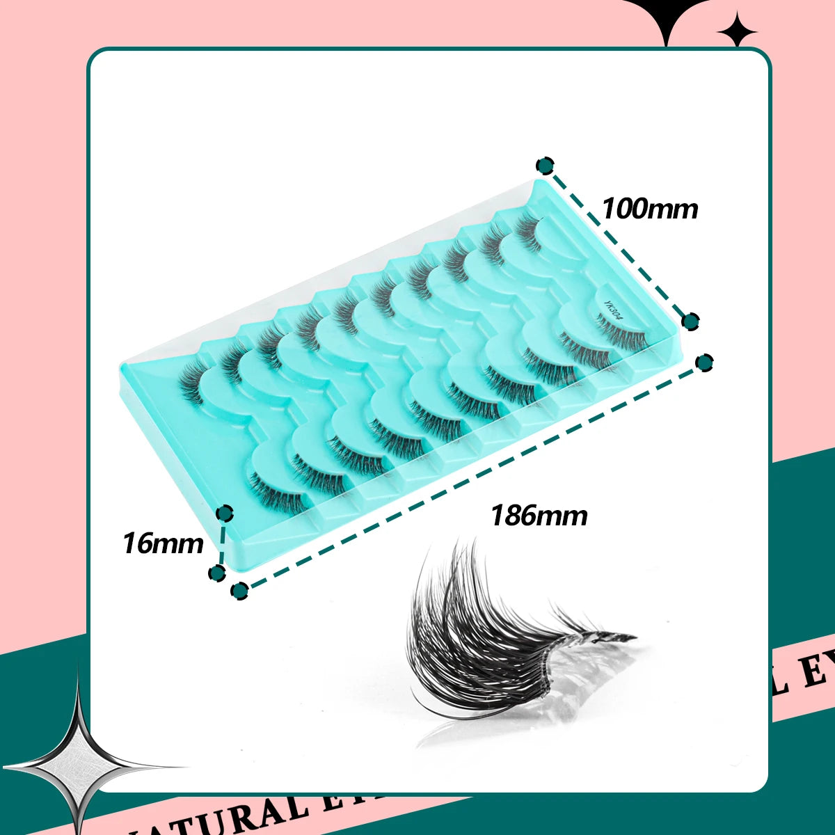 New Half Eyelashes 3/10 Pairs Half Lashes Natural 3D Cat Eye Lashes Clear Stem False Eyelash Extension Makeup Faux Cils Maquiage