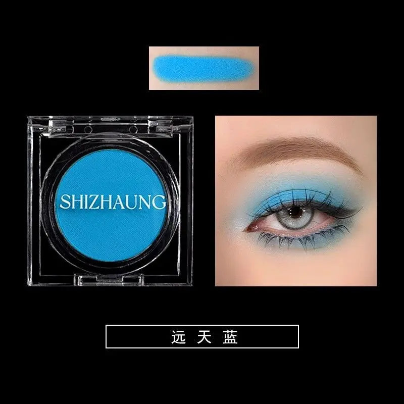Monochrome Eyeshadow, Matte Color, High Saturation, High Color Rendering, White Fine Glitter, High-gloss Eye Makeup, Chameleon