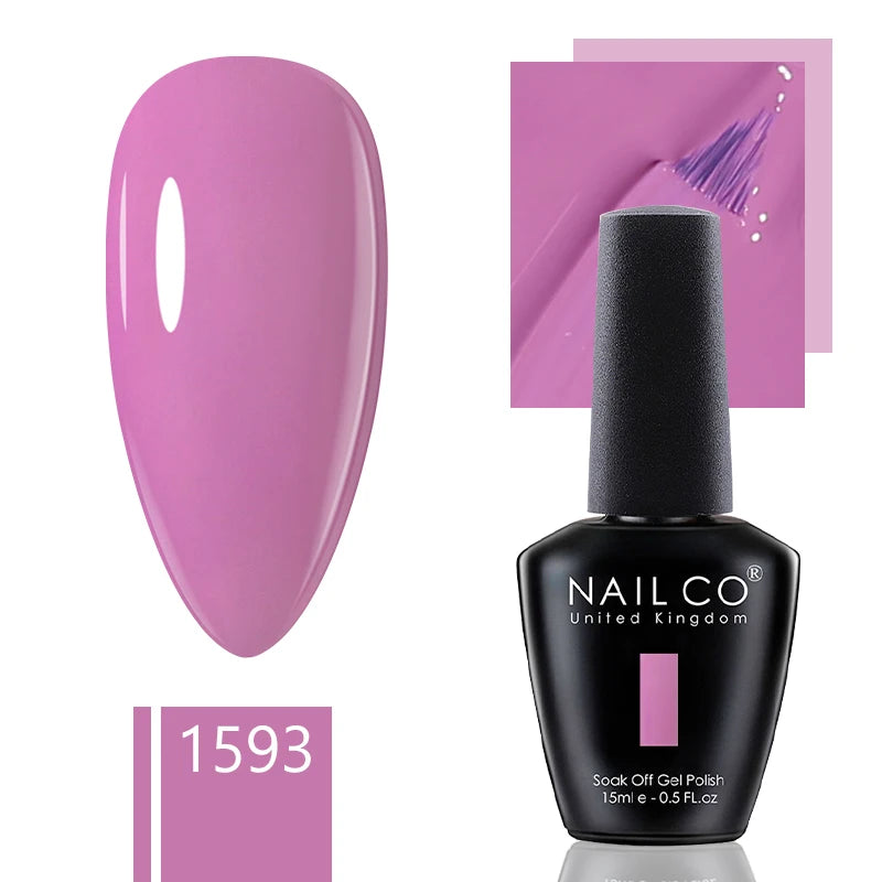 NAILCO 15ml Dark Gel Nail Polish Semi-permanent Varnish Hybrid UV Nails Art Glitter Colors Gel Polish Manicure Enamels For Nails