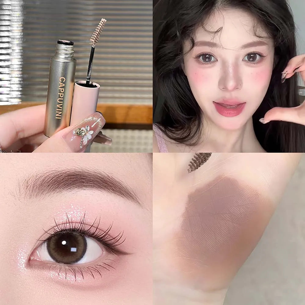 6 Colors Natural Brow Pomade, Waterproof Tinted Eyebrow Gel Cream, Soft Matte Hairy Brow Makeup with Wheat Brush