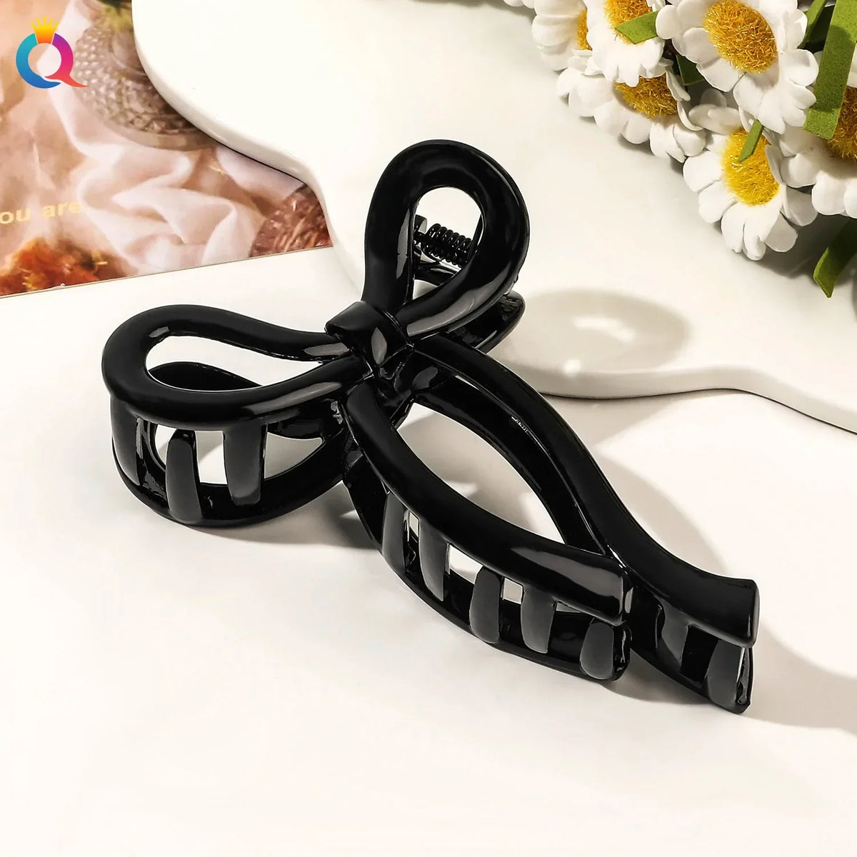 Bow Matte Large Hair Claw Crab Ponytail Acrylic Bowknot Hair Clips Hairpins Girls Barrettes Headbands Hair Accessories