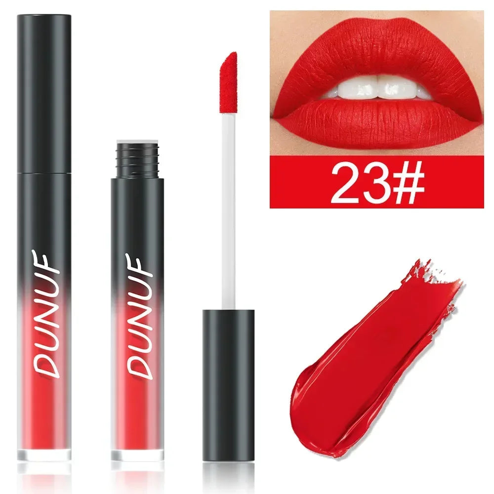32 Color Lipstick Matte Lasting Lip Gloss Moisturizing Non-stick Cup Halloween Party Purple Blue Black Highly Pigments Lip Glaze