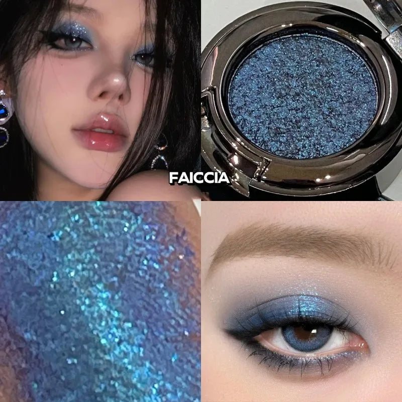 Metallic Glitter Eyeshadow Cream Chameleon Butterfly Green Shimmer Highlighter Pearlescent Eyeshadow Palette Sparkle Eyes Makeup
