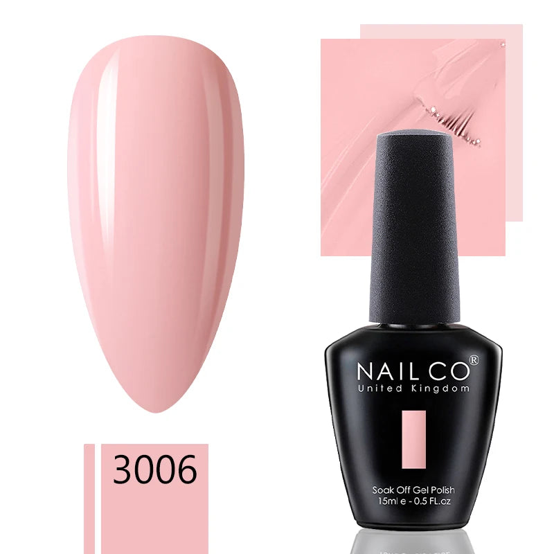 NAILCO 15ml Dark Gel Nail Polish Semi-permanent Varnish Hybrid UV Nails Art Glitter Colors Gel Polish Manicure Enamels For Nails