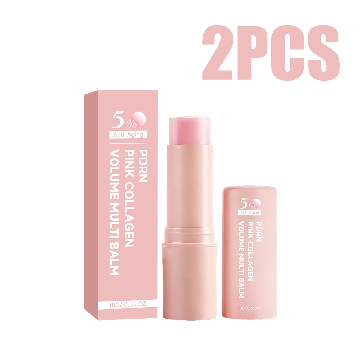 Korean PDRN Collagen Care Set - Deep Moisturizing Capsule Cream&Volume Multi Balm Hydrating Firming Anti-Aging Brightening Skin
