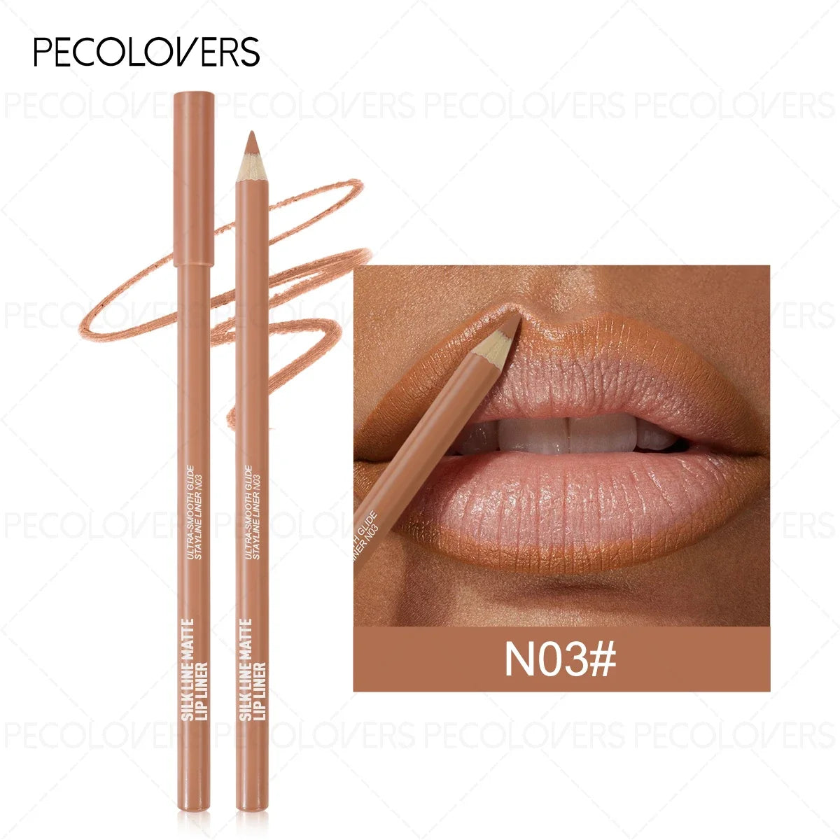 Nude Matte Lip Pencil - Long-Lasting Lip Liner & Matte Lipstick-like Texture，Perfect Christmas Gift