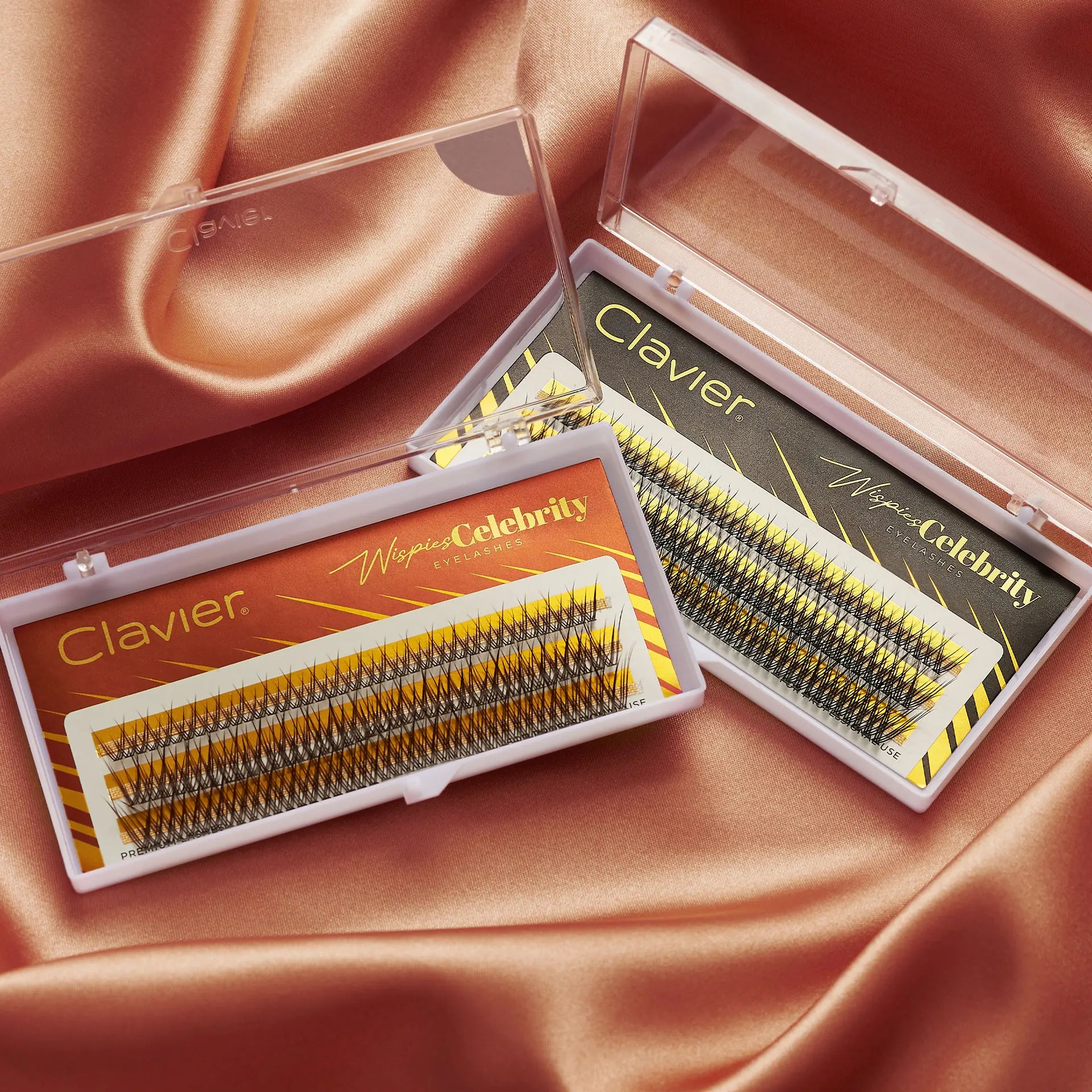 Clavier Wispies Celebrity Fluffy Cluster Eyelashes Natural Extension Lashes Light And Refined Faux Mink Lashes