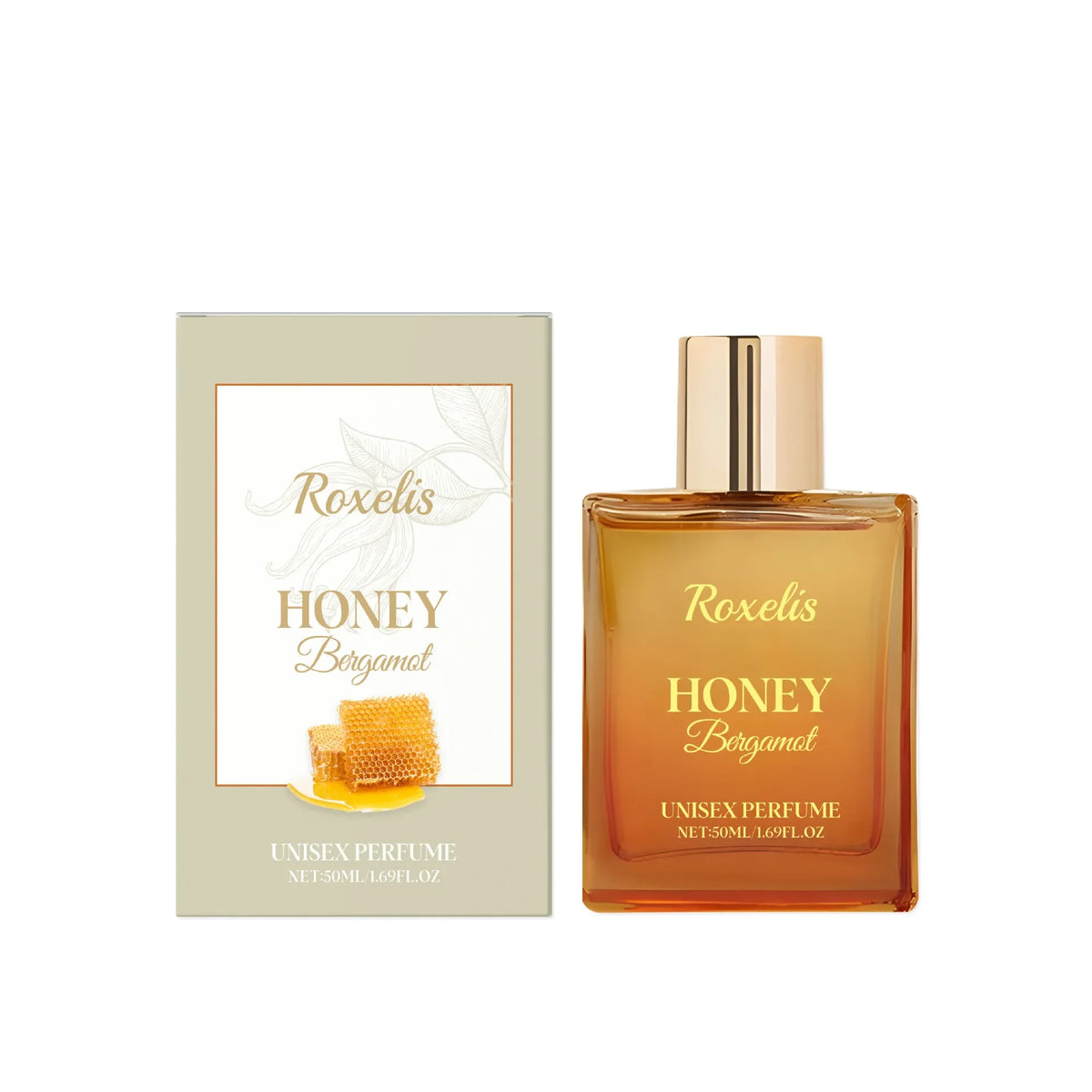 Honey Bergamot Unisex Perfume Spray,Castor Oil Patchouli Mild Natural Clean Fresh Women Fragrance Mist,Charming Daily Men Scent