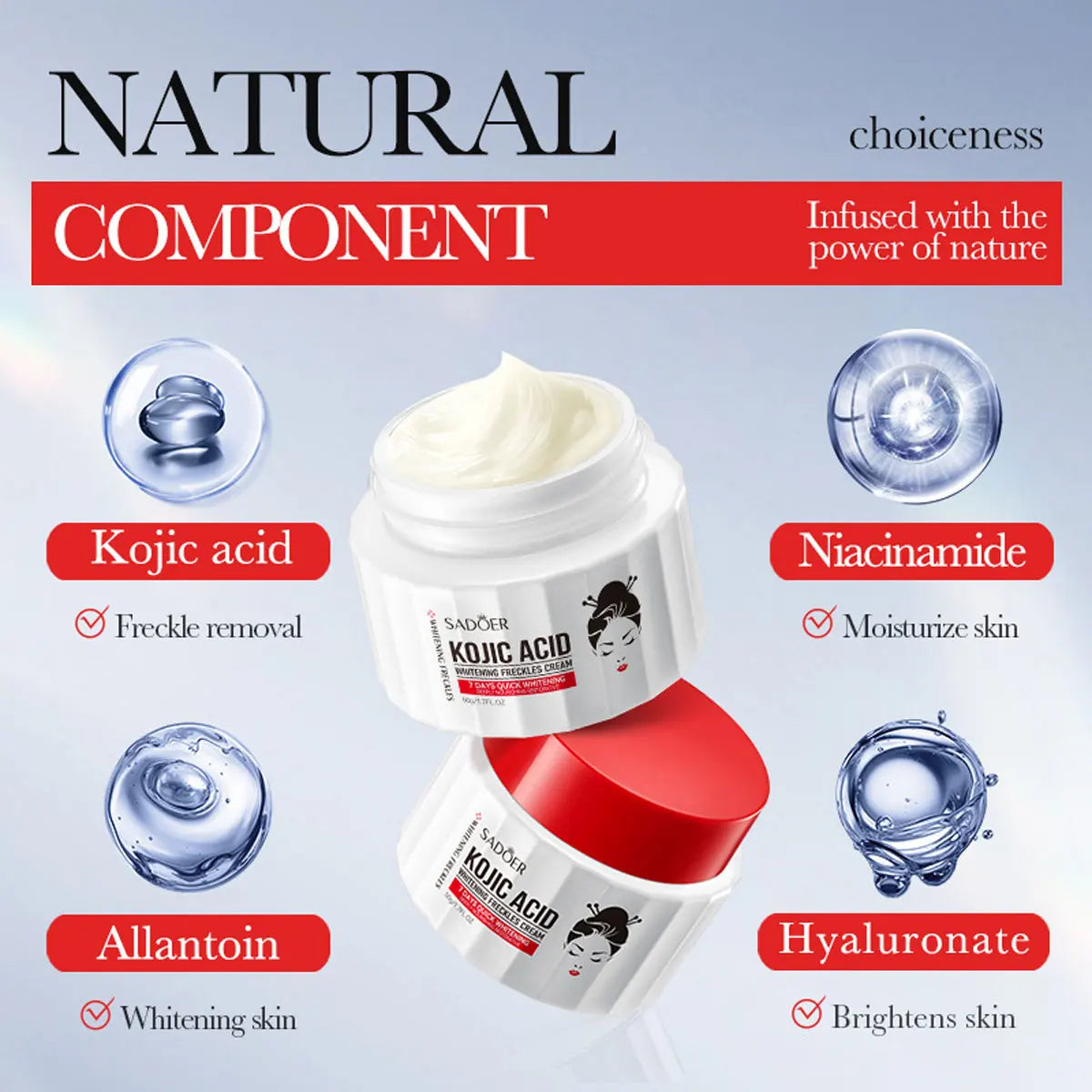 Kojic Acid Whitening&Spot Removing Cream 50g Moisturizing&Brightening face cream