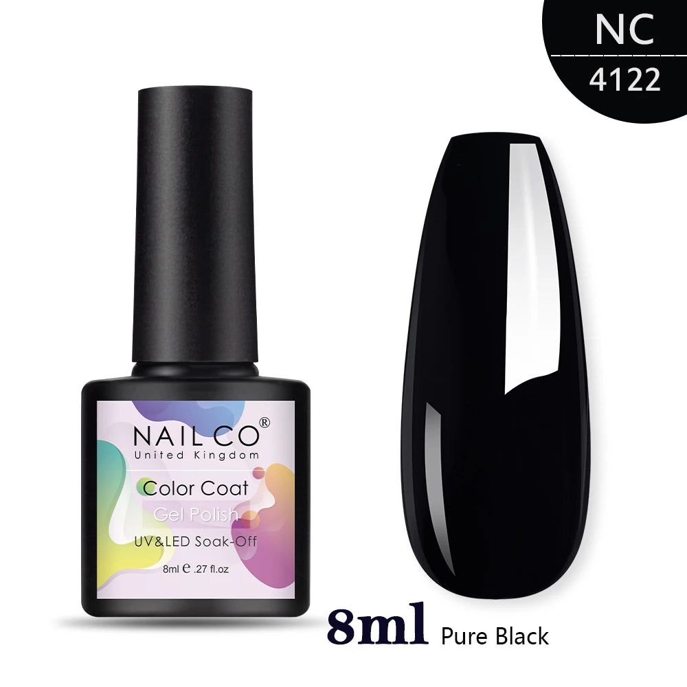 NAILCO 15ml Dark Gel Nail Polish Semi-permanent Varnish Hybrid UV Nails Art Glitter Colors Gel Polish Manicure Enamels For Nails