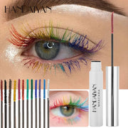 12 Color Mascara Waterproof Fast Dry Eyelashes Curls Extension Festival Make-Up Eyelashes Blue Red Purple Black White Mascara