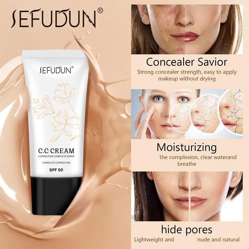 With Spf 50 Korean Color Changing CC Cream Full Coverage Color Changing Full Coverage Cream Even Skin Tone Self Adjusting