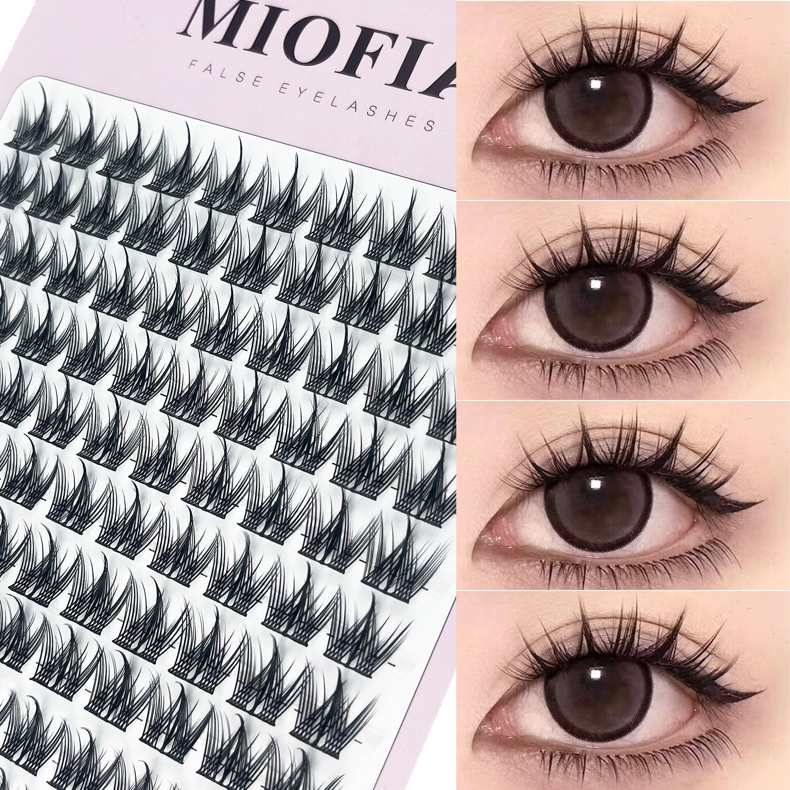 1 Box/120 Bunches segmented Fish Tail Eyelashes Individual Eyelash Cluster Natural Eyelash Extension False Lashes Makeup Tool