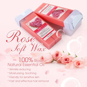 100g Rose Roll on Wax Roller Refill Painless Hair Removal Cartridge for Bikini & Body Depilatory Wax Warmer Compatible