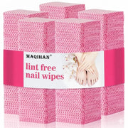 Lint Free Nail Wipes for Gel Polish Removal 600 Count Premium Pink Nail Polish Remover Pads No Lint No Residue Wipes for Acrylic Nails Gel Nails Nail Glue Clean Up and Eyelash Extension Application Toallitas Para U?as