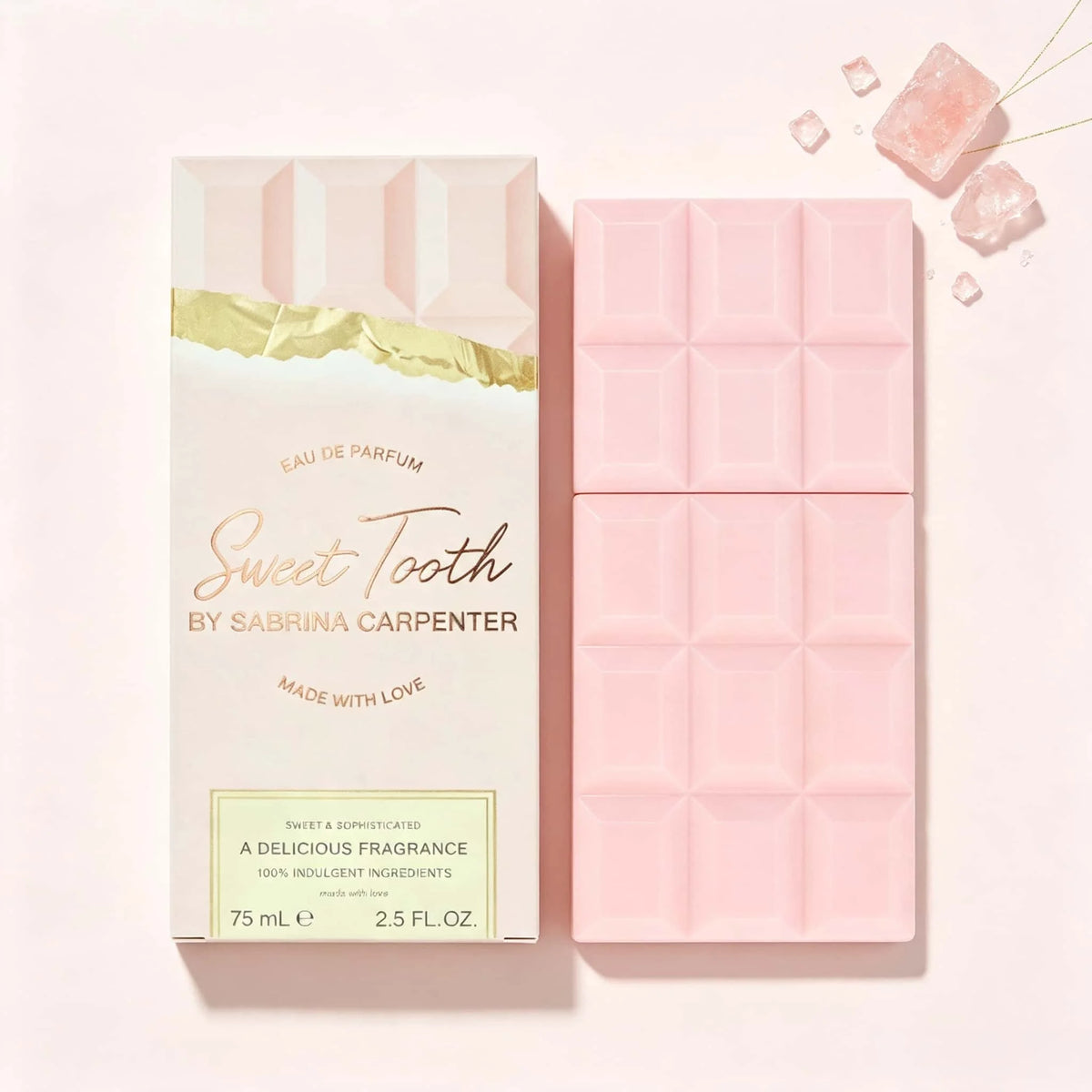 Sabrina Carpenter Sweet Tooth Eau de Parfum For Women Pink Chocolate Bar Shaped Bottle Luxury Gift Box Gourmand Vanilla Chocolate Scent Long Lasting Sweet Creamy Ladies Perfume Spray 75ml