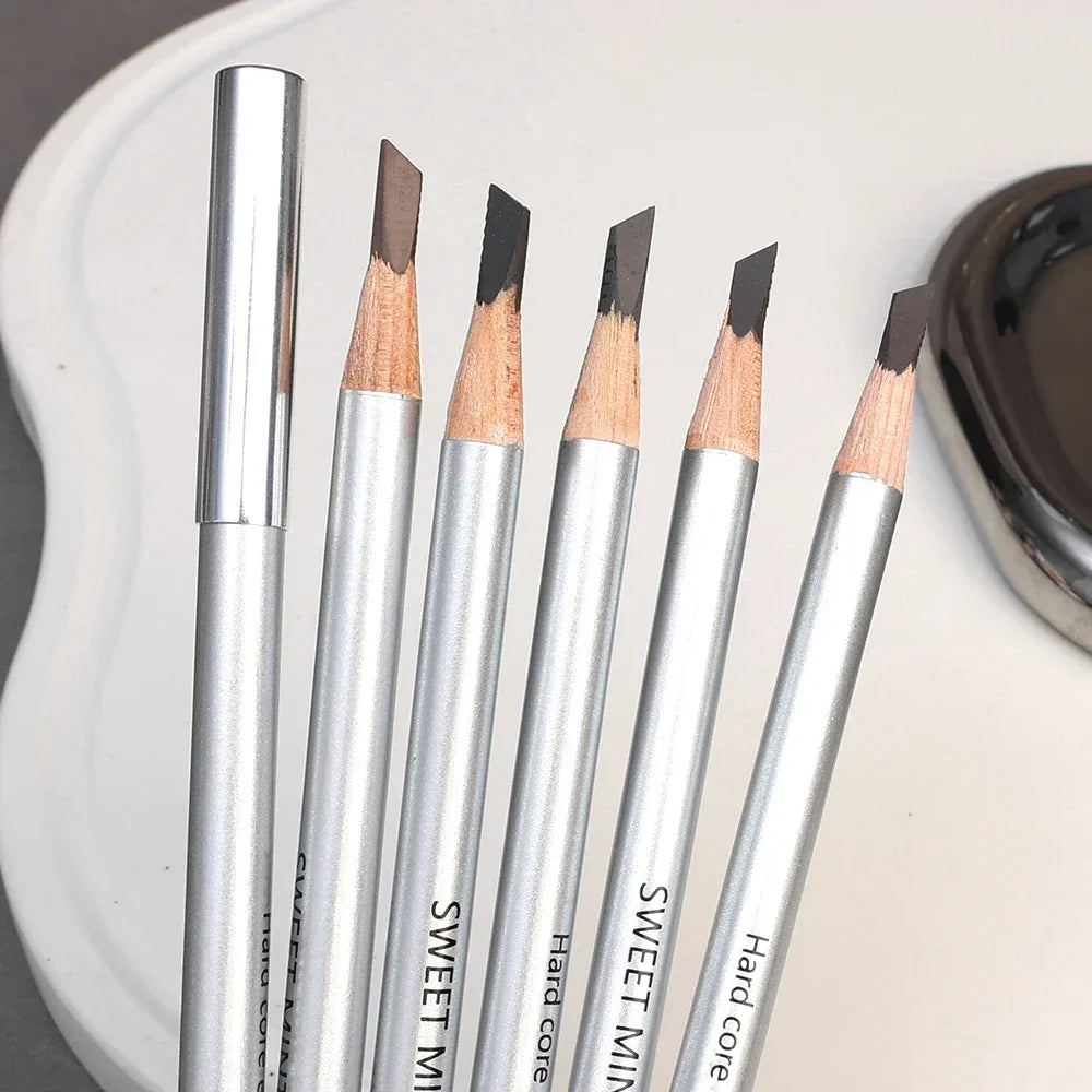 Microblading Eyebrow Pen Makeup Waterproof Lasting Matte Black Brown Non-Smudged Eye Brow Pencil Tint Korean Make Up Cosmetics