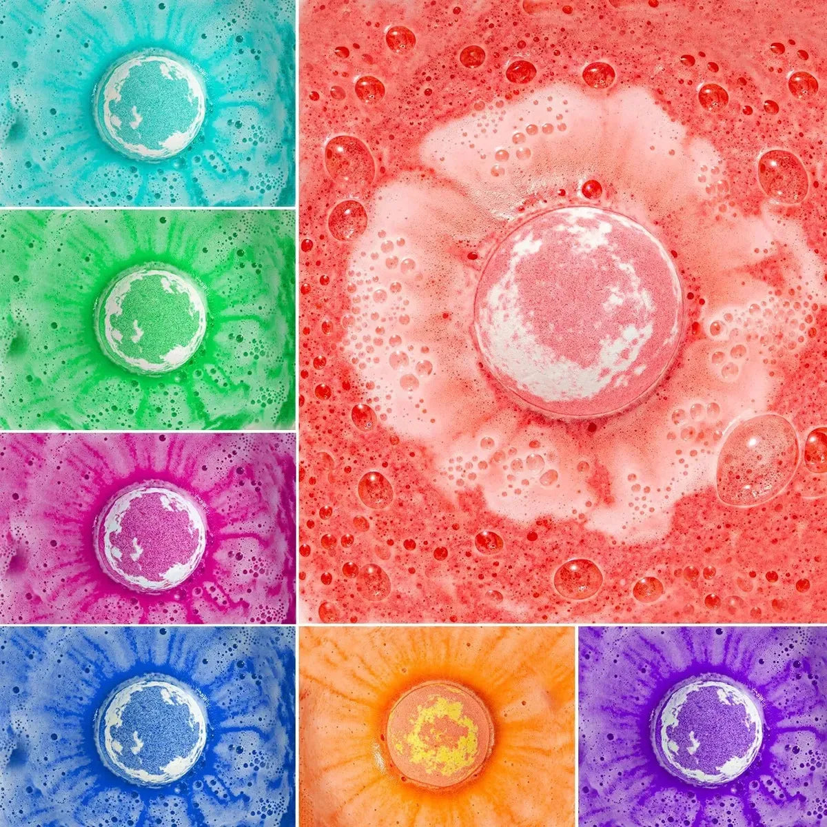 6-12PCS  Kids Bath Bombs Natural Mega Bubbles Surprise Ocean Toys Gift Set Skin Friendly Bathing Kit for Boys and Girls