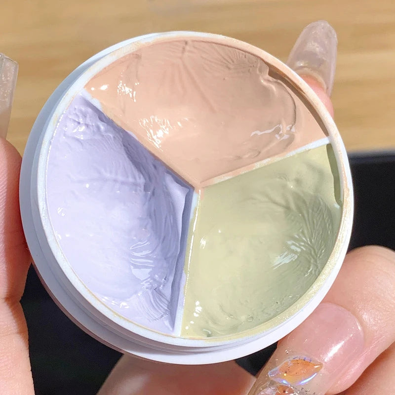 3-Color Full Coverage Concealer - Waterproof Corrector for Blemishes, Dark Circles & Fine Lines