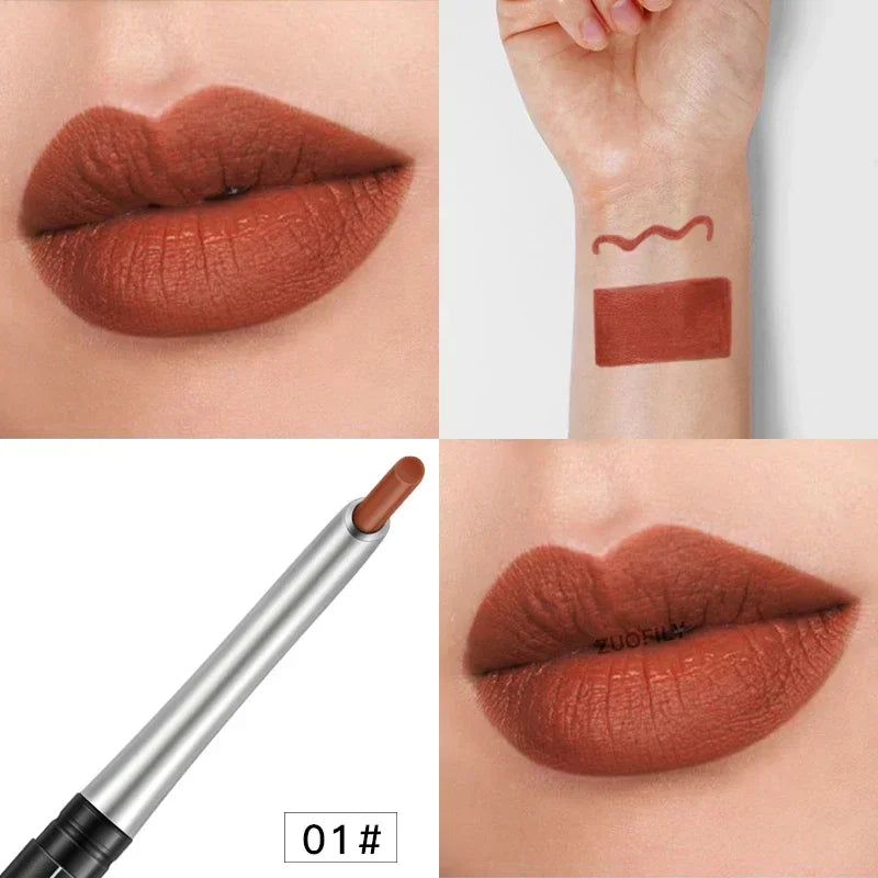 17Colors Portable Matte Pencil Lipstick Natural Long-lasting Waterproof Moisturizing Pen Lip Liner Makeup For Women