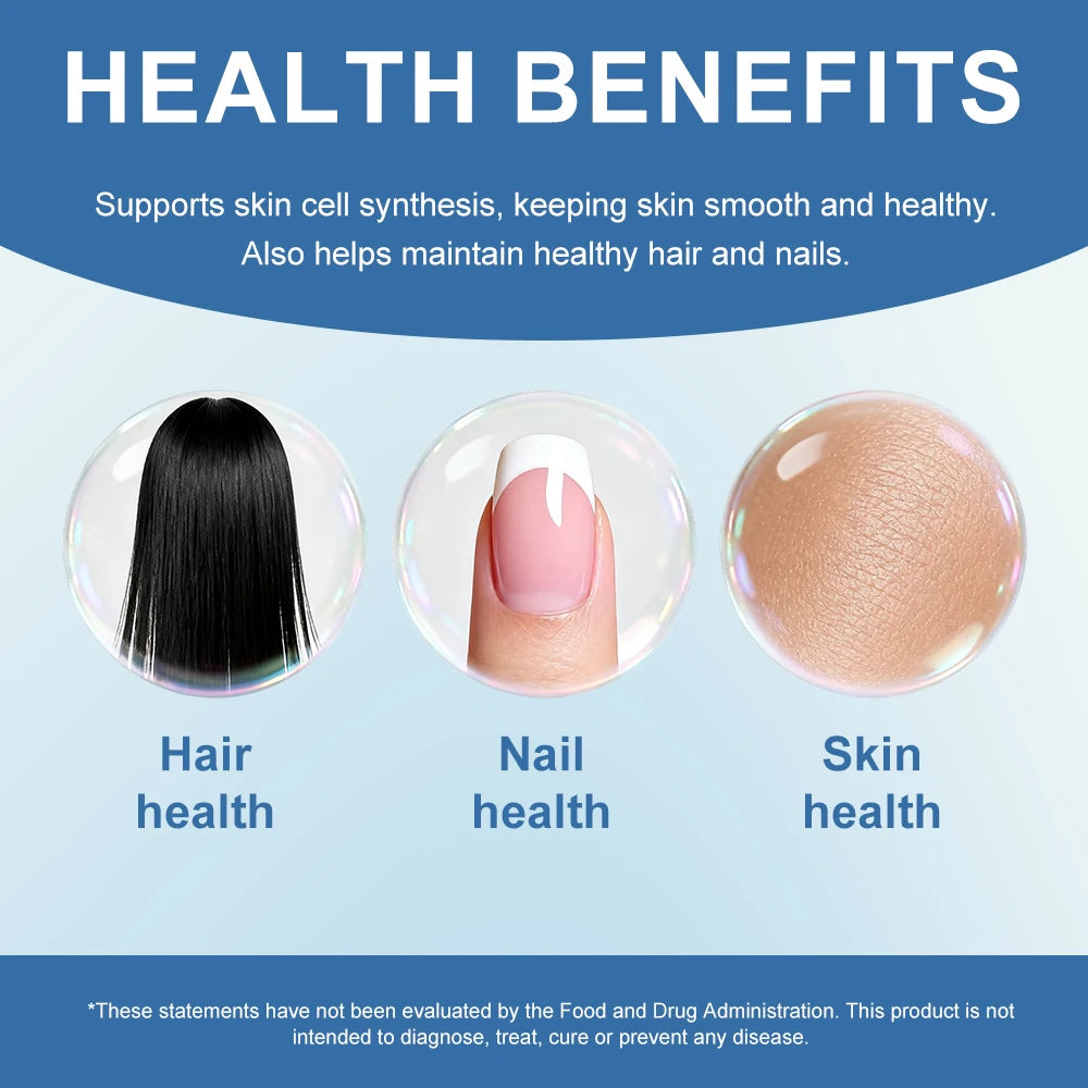 High Potency Biotin 20000 Mcg with Oil Vitamin, Keratin - Biotin Supplements for Hair Growth, Care Hair, Skin and Nails