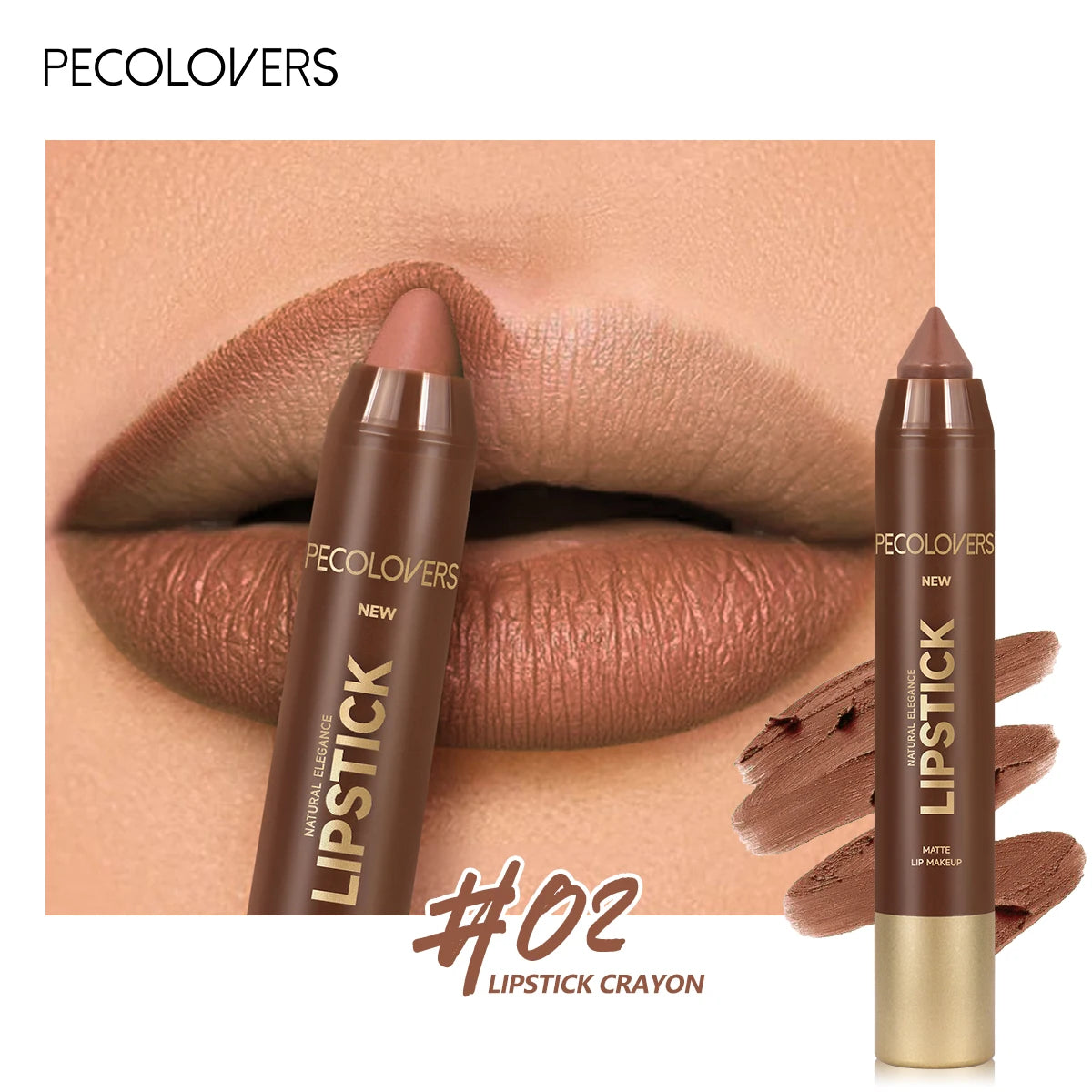 2In1 Matte Lipstick Pencil Waterproof Long Lasting Lip Brown Velvet Lip Liner Pen Lips Makeup Women Cosmetics