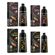 EELHOE Black Hair Dye Shampoo 3 in 1 Growth Clean Hair Darkening Deep Nourishing Black Hair Dye Shampoo Natural Organic Herbal