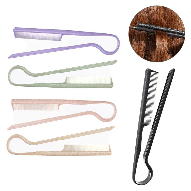 Portable Mini Barber HairbrushV-shaped Wheat Straw Flat Comb for Hair Straight Salon Hair Brush Straightner Hairdressing Comb