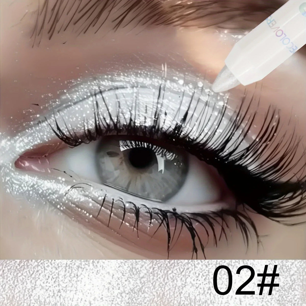 1PC Waterproof Glitter Eyeshadow Helight Pen, Natural Look, Long Lasting Eyeshadow Pencil Highlighter Stick Eyes Makeup Tools