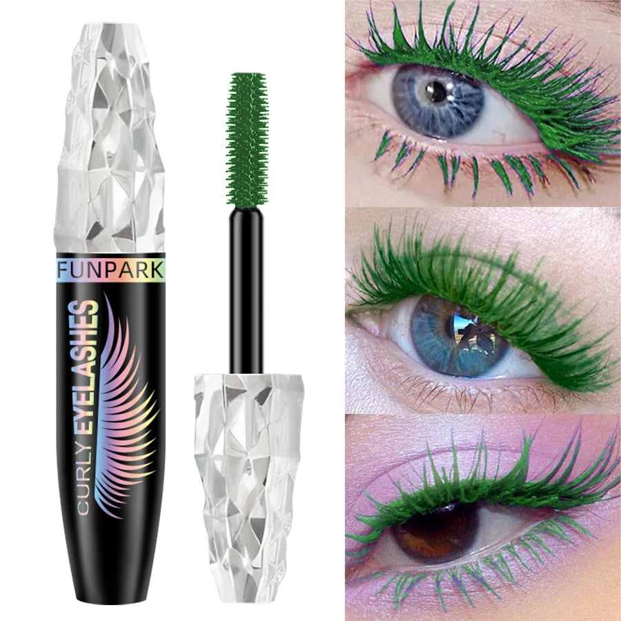 5D Mascara with Big Eyes Waterproof Thickening Lengthening Curling Liquid Fiber Mascara Eyelash Extension Makeup Gifts for Women