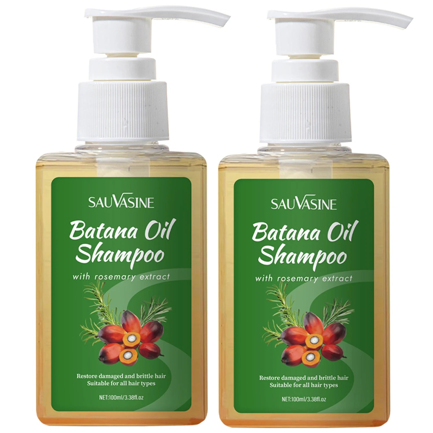 120g Batana Oil Shampoo & Conditioner Set Strengthens Hair Roots Repairs damaged Hair Deeply Nourishment Smooth Hair Conditioner