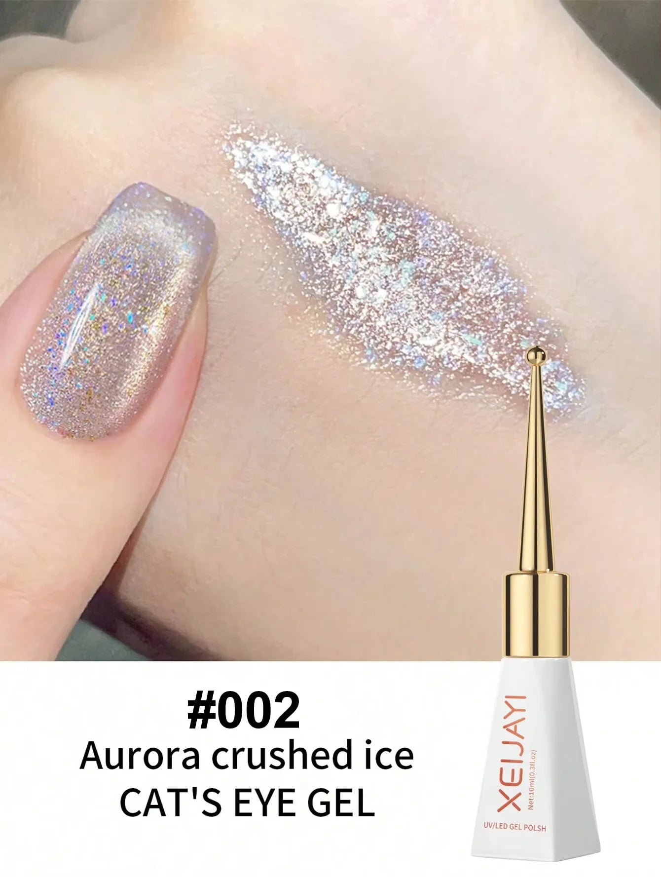 1/12pcs 10ml Cat Eye Nail Gel Polish With Broken Ice Effect And Diamond Crystal Shiny 2025 New Arrival Nail Salon Set
