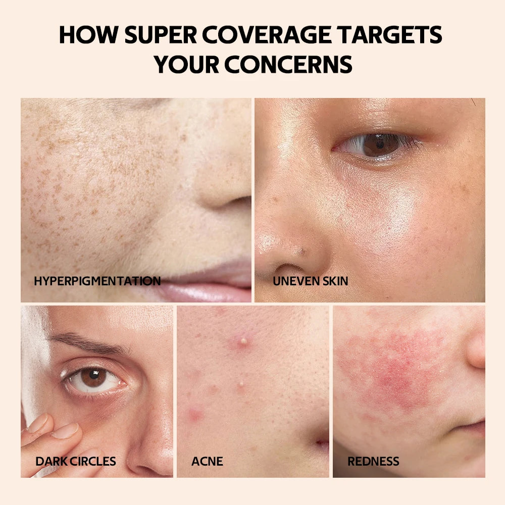 Foundation Coverage Concealer Multi-Use Cream Oil Free Long Lasting Hydrating Cover Contour Highlight and Retouch Face Makeup