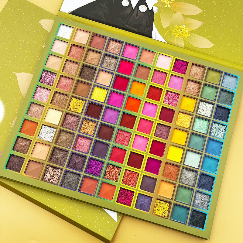 Maximalist 99-Color Eyeshadow Palette – Matte & Shimmer, Highly Pigmented, Easy Blend, Ultimate All-in-One for Endless Spring