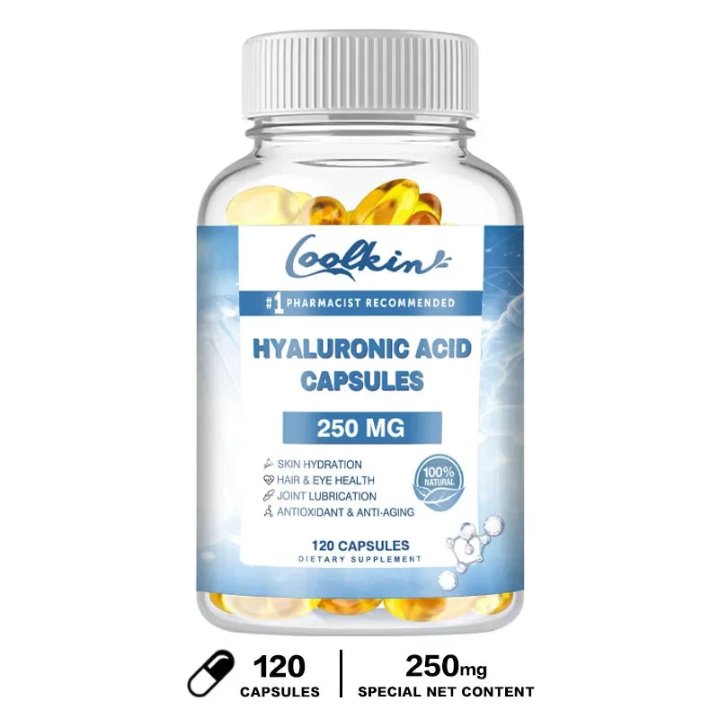 Hyaluronic Acid Capsules - Promote Firm Skin, Strong Nails & Hair, Healthy Joints, Antioxidant