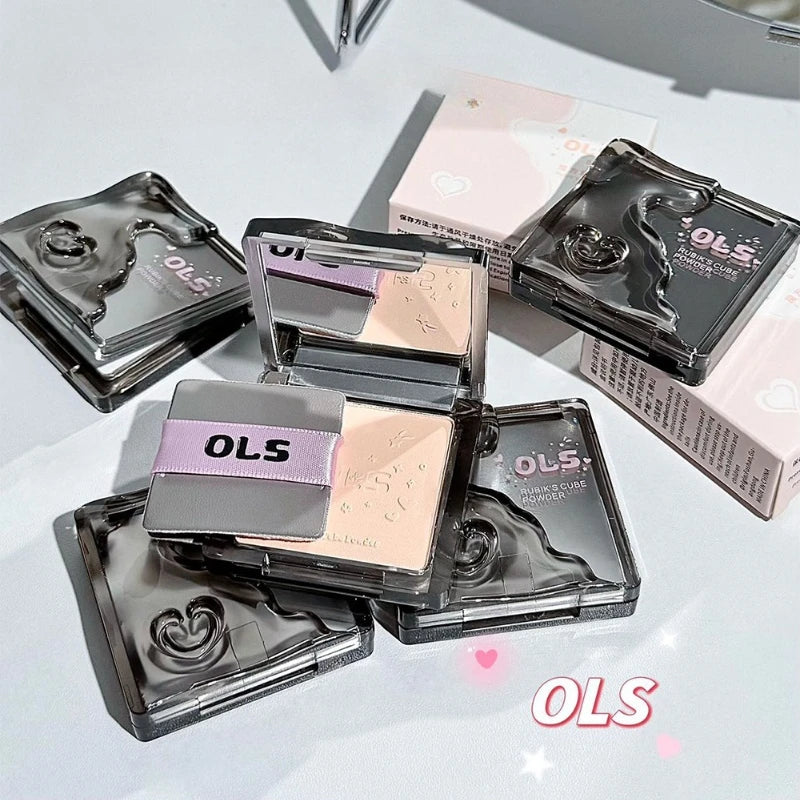 White Block Powder Soft Focus Oil Control Setting Matte Pressed Powder Natural Concealer Loose Powder for Face Contouring Makeup