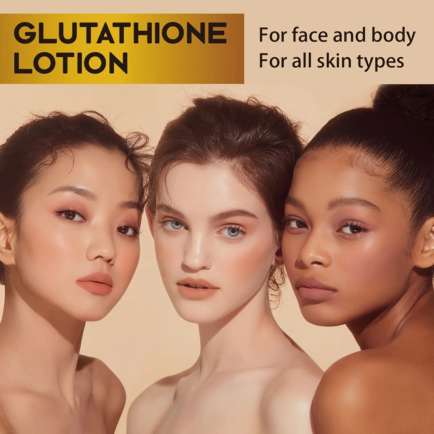 Glutathione Lotion with Vitamin C&E - Brightening, Hydrating & Face & Body Moisturizer for Dry, Cracked Light Beige,Paraben-Free