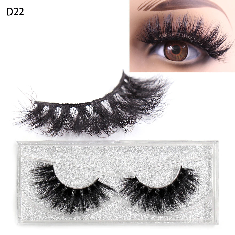 LEHUAMAO 3D Mink Eyelash Fluffy Cross Thick Natural Fake Eyelashes Lashes Dramatic Makeup Eye Lashes Handmade False Eyelash
