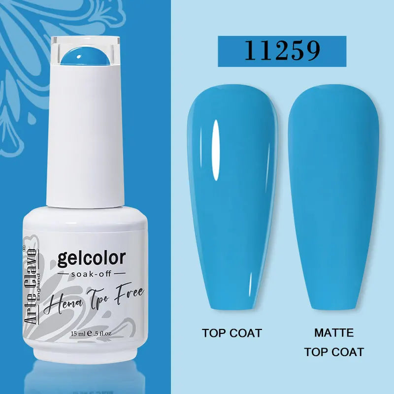 Arte Clavo 116Colors Gel Nail Polish 15ml Colorful Gel Semi Permanent Soak Off UV Gel Nail Art DIY Design Varnishe Nail Supplies